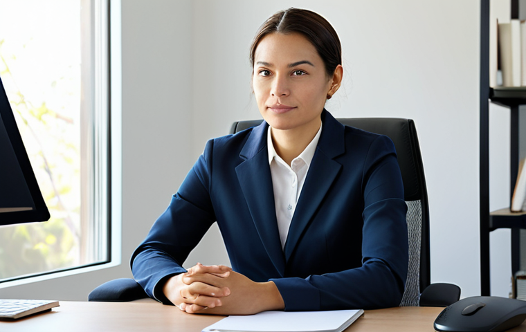 A serene individual, fully clothed in modest, professional attire, sits calmly at a clean, uncluttered desk in a modern, minimalist home office bathed in soft natural light. The space is thoughtfully organized with essential items, conveying a sense of peace and productivity derived from intentional living. The atmosphere is one of focused tranquility. safe for work, appropriate content, fully clothed, professional, perfect anatomy, correct proportions, natural pose, well-formed hands, proper finger count, natural body proportions, high quality.