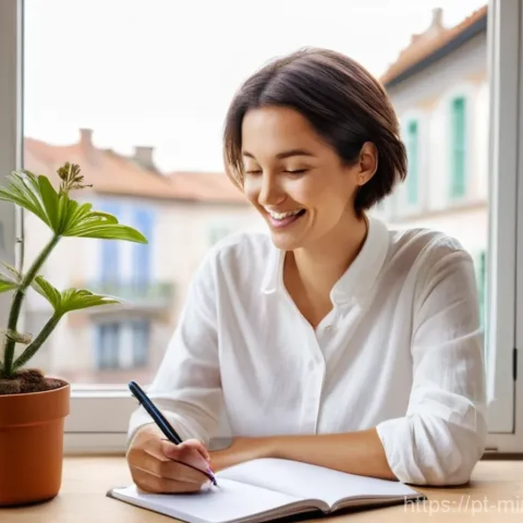 미니멀리즘 경제에서의 자산 관리 전략 - **Prompt: Mindful Living and Financial Clarity**
A serene image of a woman, aged 30s, with short...